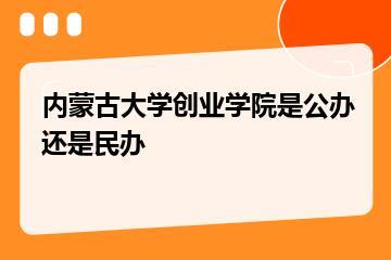 内蒙古大学创业学院是公办还是民办？