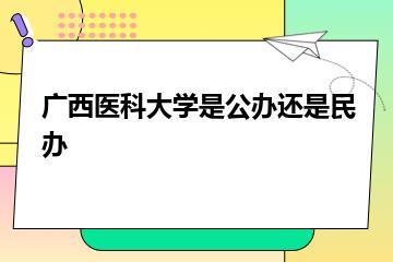 广西医科大学是公办还是民办？
