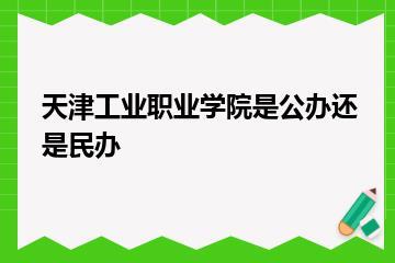 天津工业职业学院是公办还是民办？