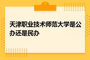 天津职业技术师范大学是公办还是民办？