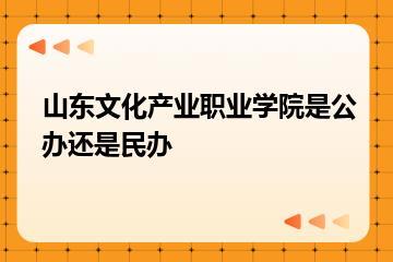山东文化产业职业学院是公办还是民办？