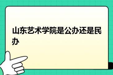 山东艺术学院是公办还是民办？