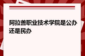 阿拉善职业技术学院是公办还是民办？