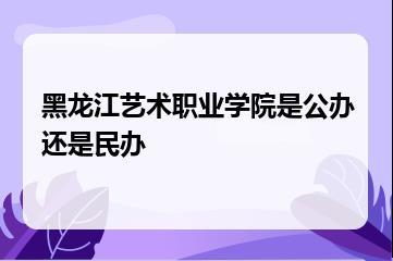 黑龙江艺术职业学院是公办还是民办？