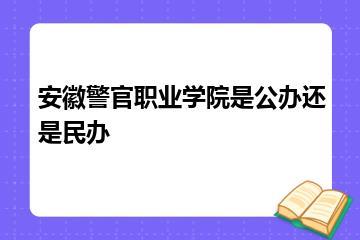 安徽警官职业学院是公办还是民办？