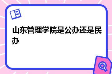 山东管理学院是公办还是民办？