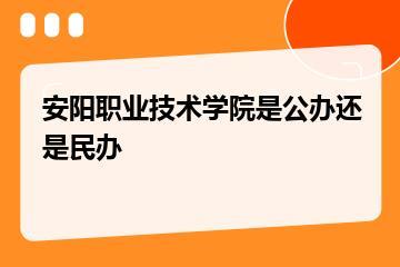 安阳职业技术学院是公办还是民办？