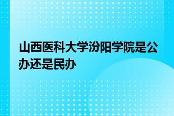 山西医科大学汾阳学院是公办还是民办？