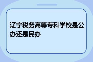 辽宁税务高等专科学校是公办还是民办？