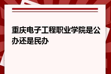重庆电子工程职业学院是公办还是民办？