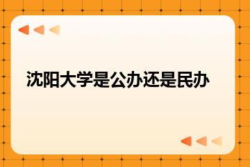 沈阳大学是公办还是民办？