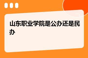 山东职业学院是公办还是民办？
