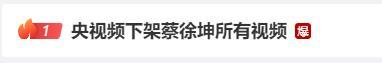 搜不到了，央视下架蔡徐坤？蔡徐坤工作室此前被列入经营异常名录