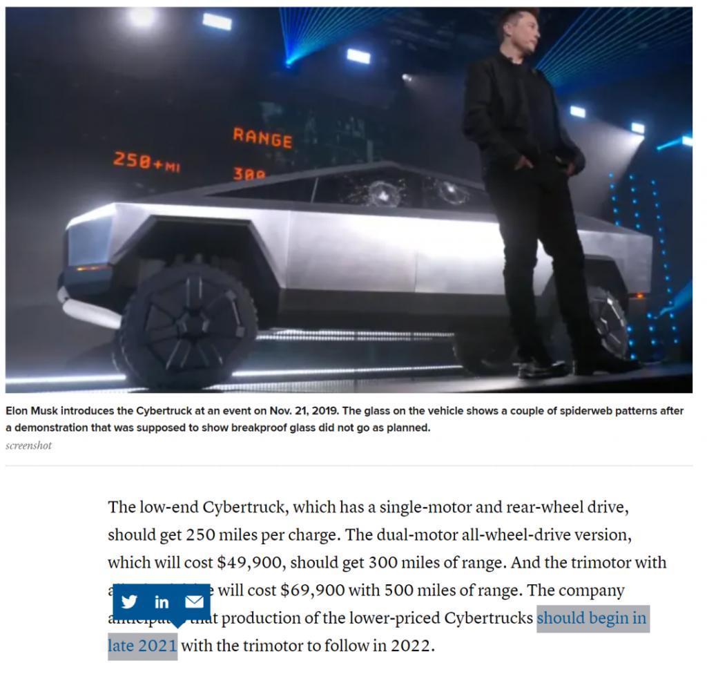 马斯克的Cybertruck终于下线，但你最好别着急下单。。。
