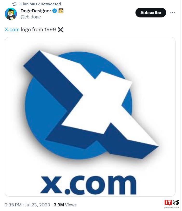 Twitter 网址更改为 X.com,临时 X Logo 今日启用