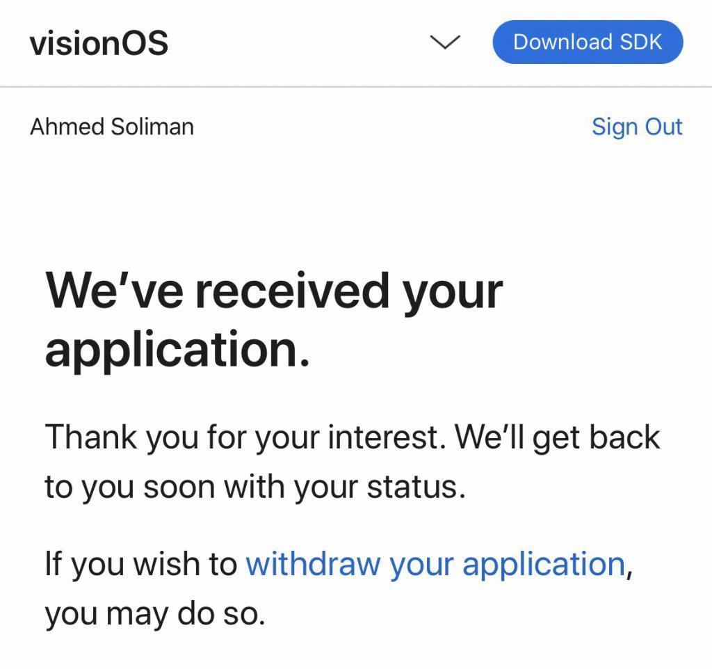 苹果开放 Vision Pro 头显开发套件申请
