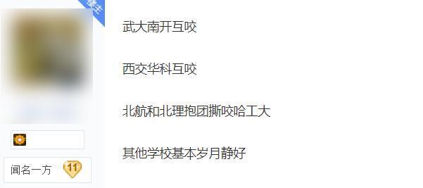 为了给985高校分出高低，贴吧网友们吵急眼了。