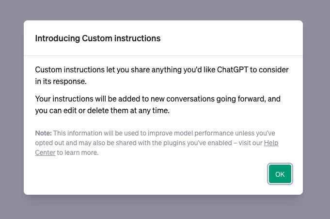 如何让 ChatGPT 更懂你？新功能 Custom Instructions 尝试