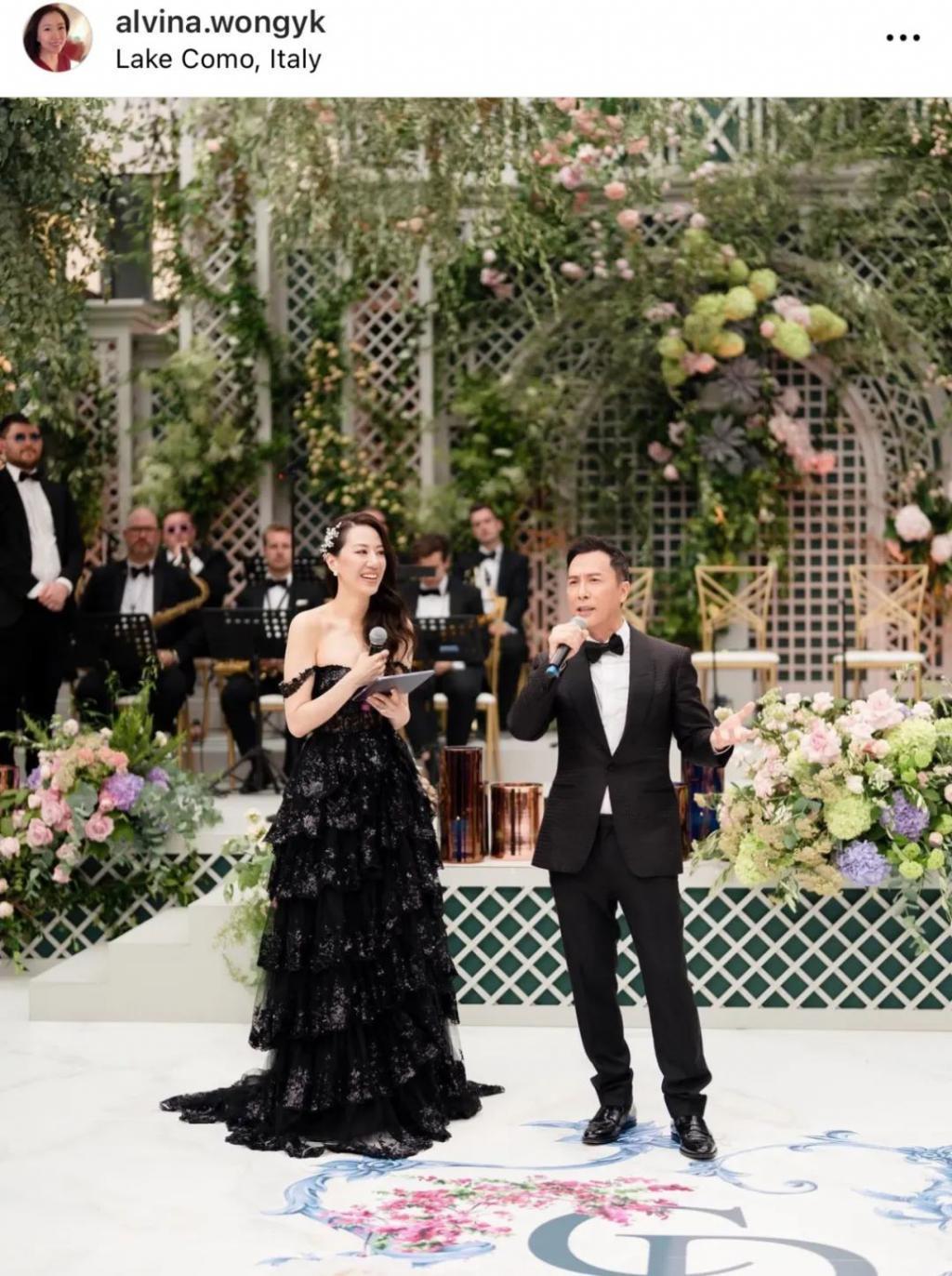 甄子丹汪诗诗补办婚礼，一窥这对cp牵起的神秘港圈交际网