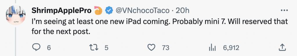 性能拉满！iPad mini 7 或将搭载 A16 芯片， 有望年底发布