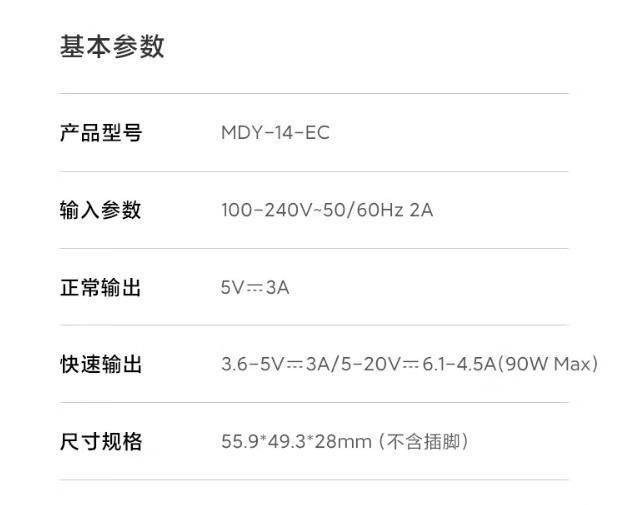 小米上架 90W GaN 充电器套装：原装 1 米数据线，售价 199 元