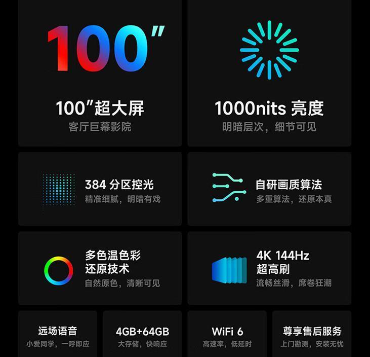 小米电视 S Pro 100 英寸巨屏上架：17999 元，赠小米电视音箱