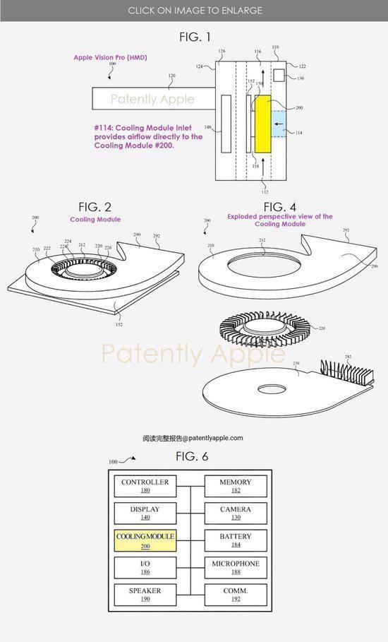 苹果 Vision Pro 冷却系统新专利:可集成散热器和风扇,以静音方式提供散热