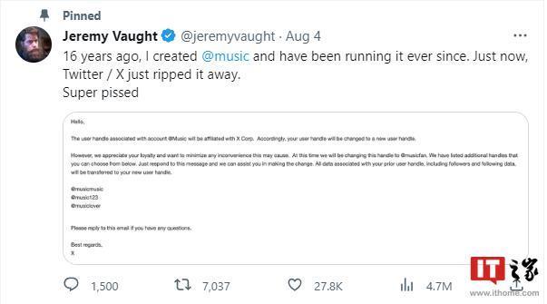 X平台再次出手，强行夺走用户运营16年的@music账号