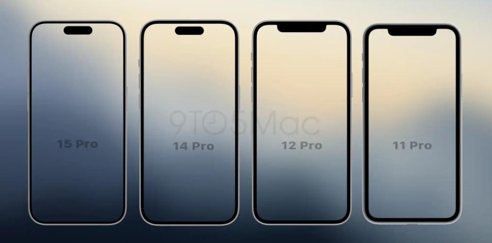 iPhone 15 Pro系列屏幕黑边大对比：较 iPhone X 缩小了 30%