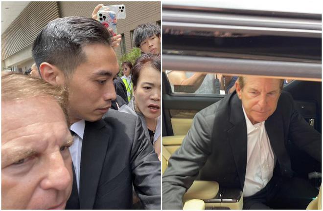 李玟丈夫现身火葬场险遭群殴，现场混乱3名保镖护驾，其眉头紧锁