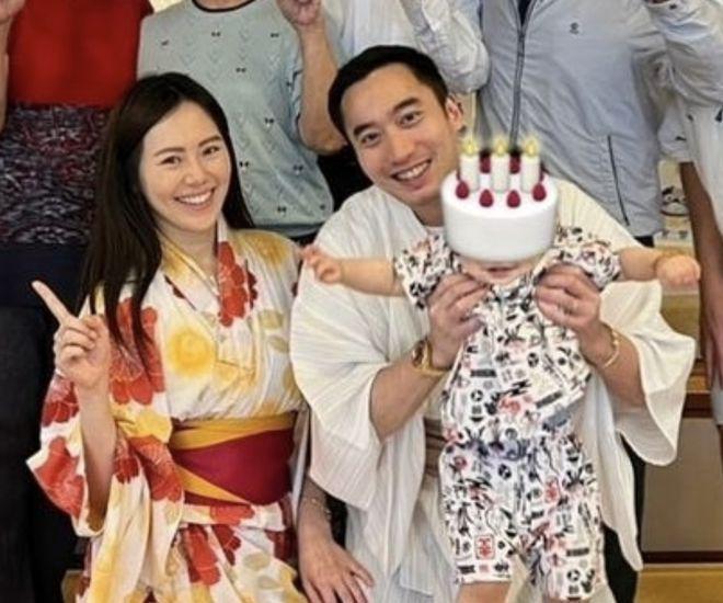 阿娇前夫赖弘国儿子1岁生日 祖孙三代幸福同框