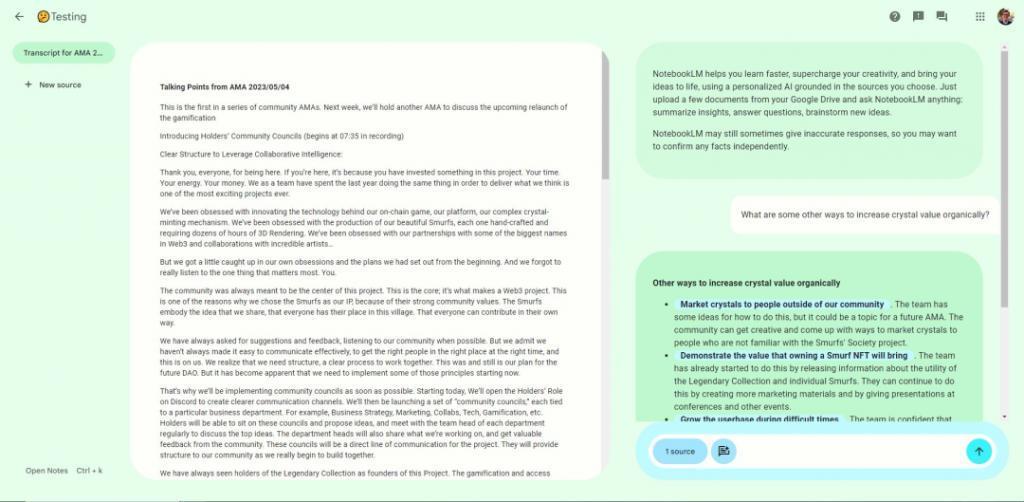 给自己训练一个研究助手，这款谷歌AI笔记应用有意思