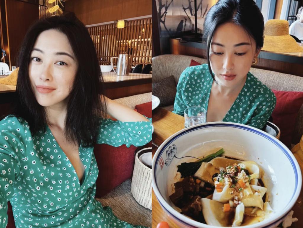 朱珠带娃看老公赛马，穿深V气质出众，老公被吐槽太拉胯配不上她