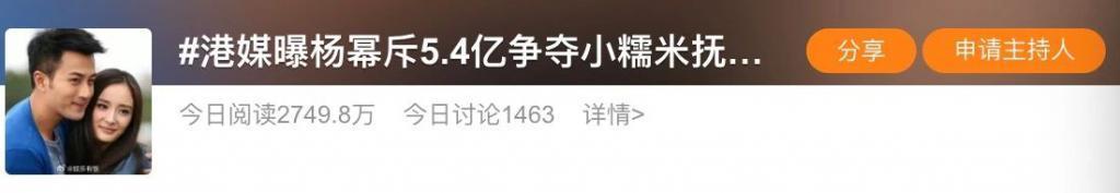 ​杨幂5.4亿争小糯米？对她的“母职惩罚”该消停了