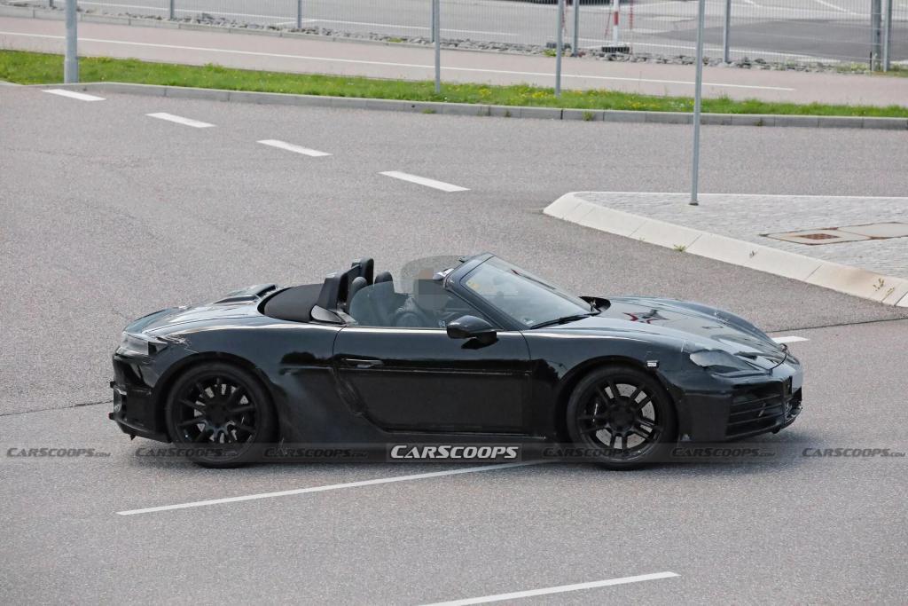 2025 款保时捷 718 Boxster 电动跑车路测照片曝光