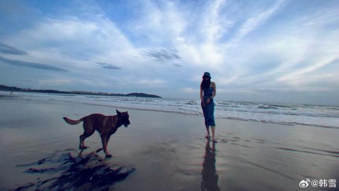 韩雪分享海边美照，40岁依旧美如少女