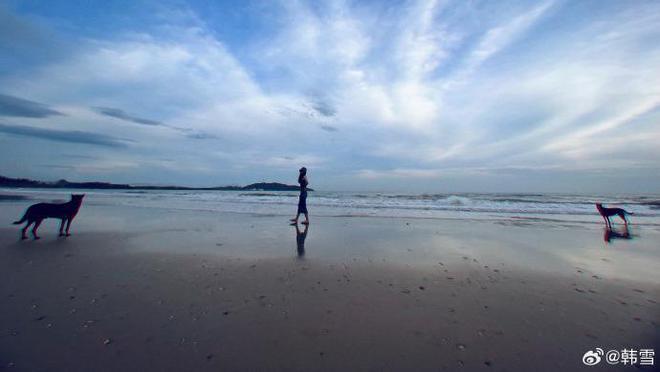 韩雪分享海边美照，40岁依旧美如少女