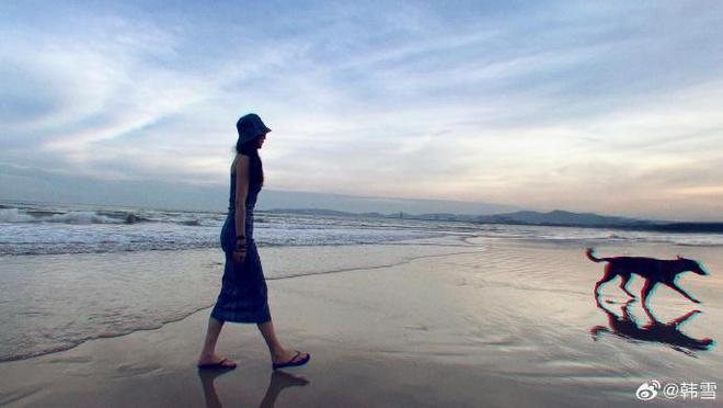 韩雪分享海边美照，40岁依旧美如少女