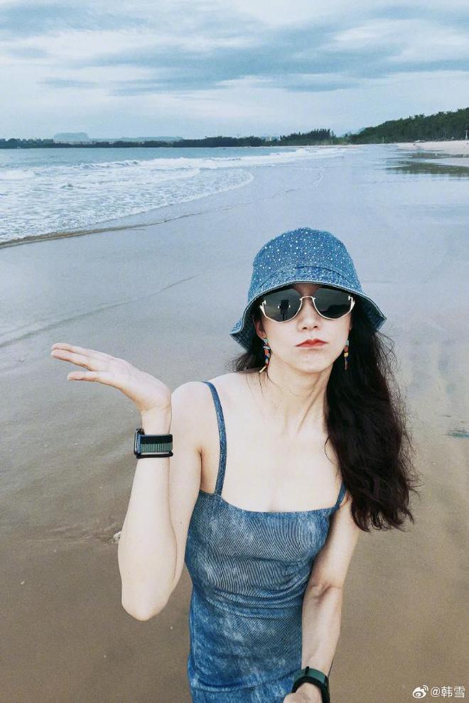 韩雪分享海边美照，40岁依旧美如少女