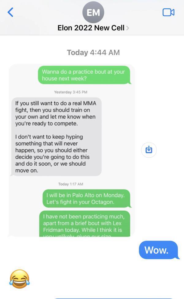 马斯克和扎克伯格格斗练习赛或周一在后者家中开打