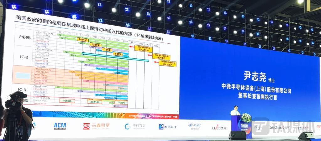 中微公司董事长：美国希望使中国芯片制程滞后至少5代