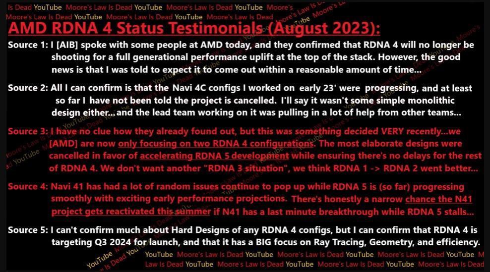 消息称AMD 砍掉RDNA4高端GPU、RDNA5初期性能提升“令人兴奋”