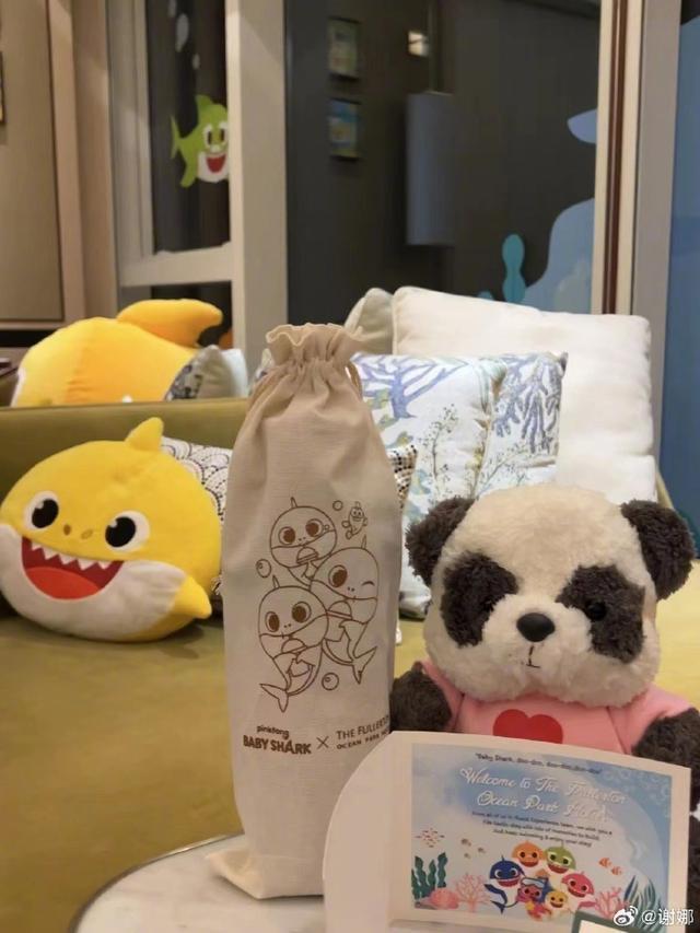 谢娜带孩子们到香港海洋公园游玩 晒照感谢王祖蓝的安排