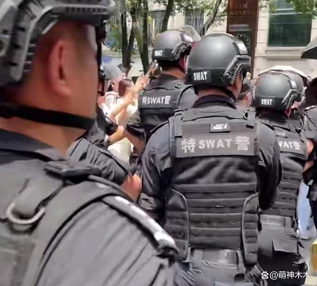 杨颖出行安保阵仗大，特警长排维护开路，网友怒斥浪费资源