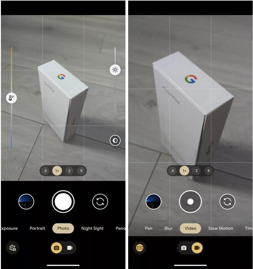 谷歌 Pixel 8 系列手机相机界面曝光，拍照和视频模式分离