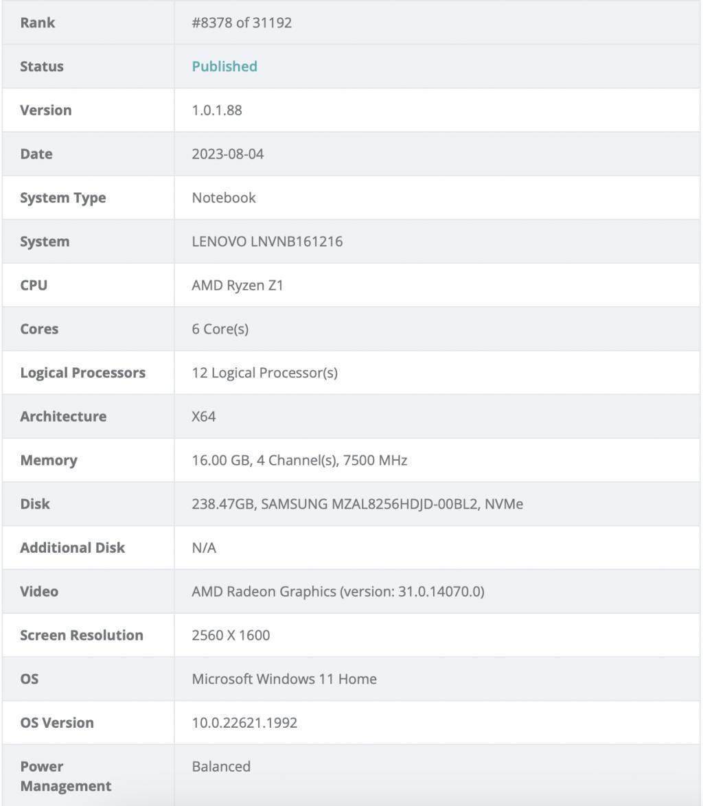 联想拯救者 Go 掌机现身：AMD Z1 Extreme   8 英寸 2.5K 屏