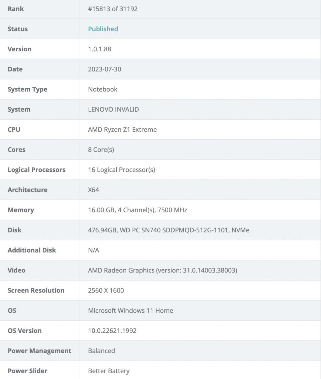 联想拯救者 Go 掌机现身：AMD Z1 Extreme   8 英寸 2.5K 屏