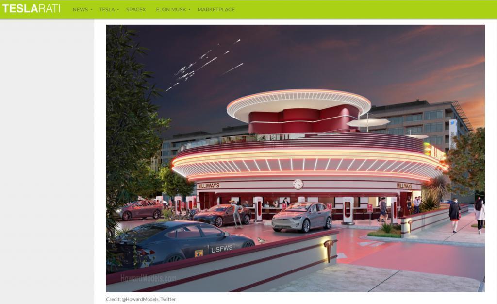 赛博版“得来速”，特斯拉获准在洛杉矶建造“超充站餐厅”