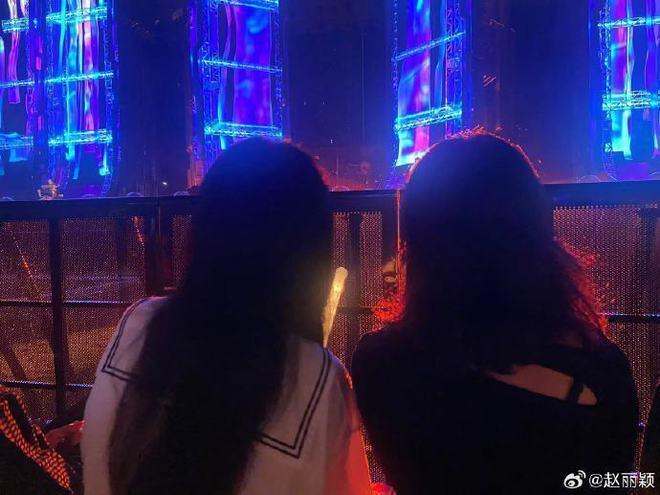 赵丽颖去了张杰演唱会，与谢娜同步化身小迷妹，笑容甜美超迷人