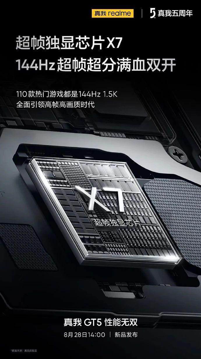 下周一见！真我GT5官宣搭载三频GPS定位系统，支持Wi-Fi 7协议